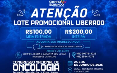 Congresso Nacional de Oncologia tem primeiro lote de ingressos liberado em Sorriso
